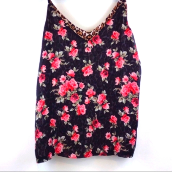 White House Black Market Reversible Black & Pink Floral to Cheetah Cami - Picture 10 of 10